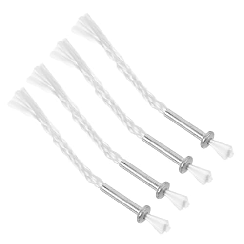 OUNONA Wick Holders for Oil Lamps 4pcs Replacement Wicks Iron Head Kerosene Lamp Burner Accessories