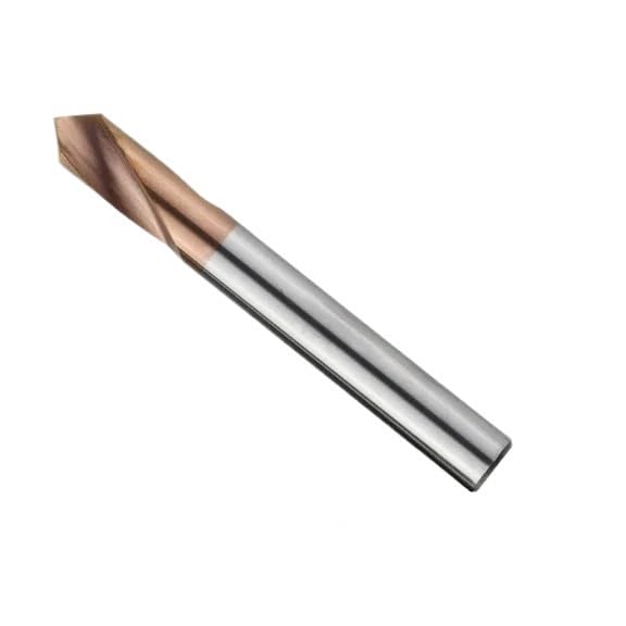 Broca de carburo macizo para taladrado de puntos, Broca de punto carburo 60 90 120 grados con opciones recubiertas y sin recubrimiento for perforación CNC en varios tamaños(Coated 60 Degree,D8x100L)