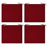 Cozyide Outdoor Chair Cushions, Waterproof Patio Seat Cushions with Adjustable Straps, Square Corner