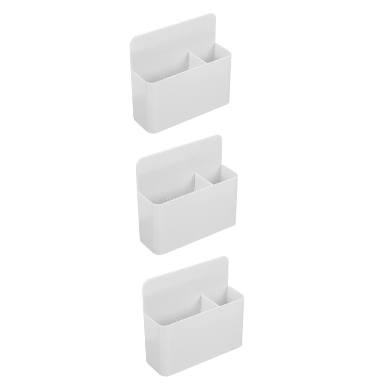 Artibetter 3 Pezzi Portapenne Magnetico per Lavagna Organizer Scrivania Bianco Multifunzionale per Cancelleria Resistente e per Ufficio e Casa