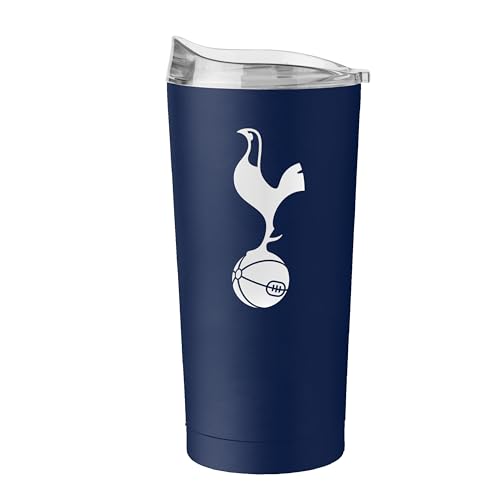 Logo Brands English Soccer Tottenham Hotspur FC 20 oz Stainless Steel Tumbler - Double Wall, Powder Coated Insulated Cup – Sleek And Durable- Keeps Drinks Hot Or Cold For Hours