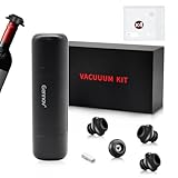 Gennov Electric Wine Saver Pump Set, with 1 Vacuum Pump, 4 Reusable Vacuum Wine Stopper, 4 Vacuum Bags, Electric Wine Preserver Keep Your Wine Fresh for up to 10 Days (Black Kit)