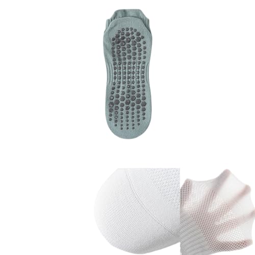 svlftecon Unisex Yoga Pilates Socks with Grips Non Slip for Summer Ankle Socks Series 13