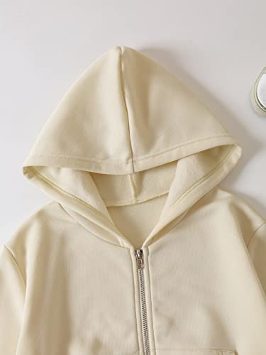 Femmes à capuche pull manches longues abricot taille S sweat décontracté