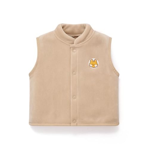 Kids Fleece Winter Vest Cute Cartoon Patterns Button Down Warm Cotton Jacket Sleeveless Fall Outwear for Boys Girls4