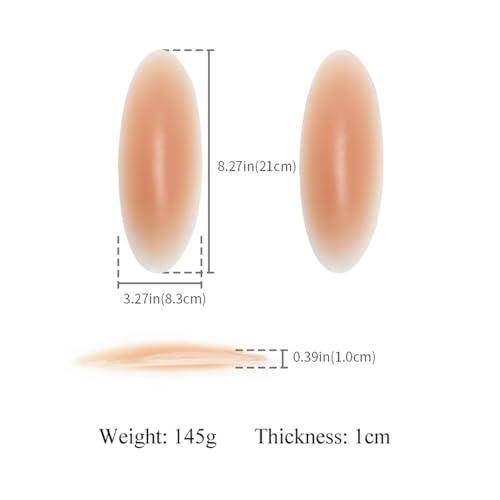 Body Shaper Silicone Calf and Hip Pads, Set of 2, Adhesive Backing Orange2