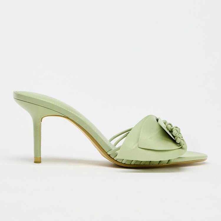 SAFECAMS Flower High Heels Slides for Women Open Toe Floral Stilettos Sexy Strappy Wedding Birthday Dressy Kitten Heels Elegant Heeled Sandals2