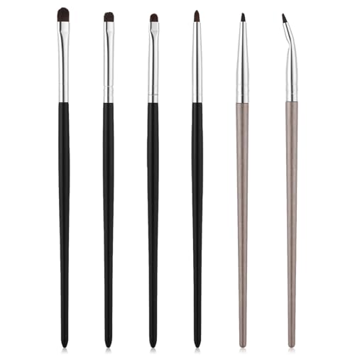 4 pinceles de maquillaje de ojos, minibrocha difuminadora para delineador de ojos, pequeños pinceles para sombra de ojos, polvos, gel, corrector en crema, iluminador, delineador de ojos, pincel de