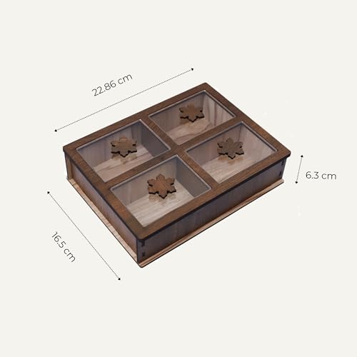 Image of Decorative Square Empty DryFruits Storagebox /Wooden DryFruitbox /Sweetsbox /Wooden Dry Fruitbox /Giftbox /Mukhwashbox, Sopari Storagebox