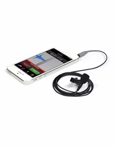 RØDE SmartLav+ Smartphone-Lavaliermikrofon mit TRRS-Anschluss für Rundfunk, Filmproduktion, Inhaltserstellung, Sprachaufnahmen vor Ort und im Studio, Schwarz