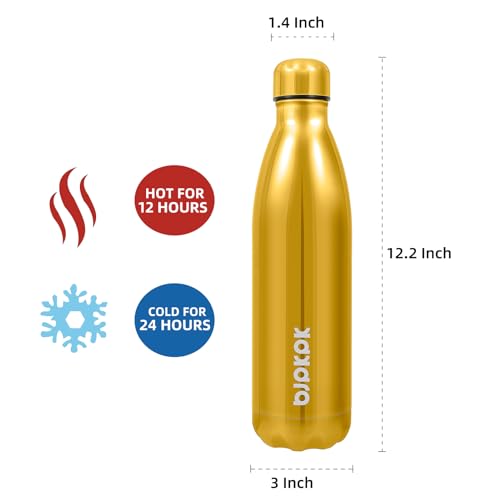 Image of BJPKPK 25 oz Insulated Water Bottle, Stainless Steel Flask, Leak Proof