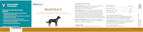 Almapharm MultiVital H | 250 g | Ergänzungsfuttermittel für Hunde | Bei Futtermittelallergien oder -unverträglichkeiten | Bei der Ernährung mit Barf besonders geeignet