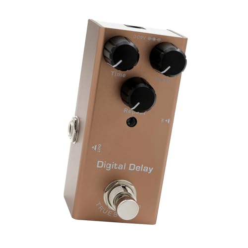 EBTOOLS IRIN EF-10 Electric Guitar Effect Pedal with True Bypass - Portable Analog Delay Pedal for Musicians (Coffee)