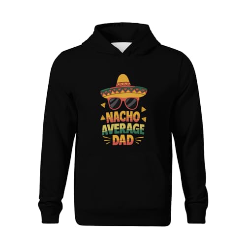 Kids Cute Nacho Average Dad Mexican Father Cinco de Mayo Daddy Boys Girls Lightweight Kangaroo Pocket Fleece Hoodies2