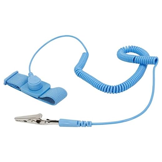 BaisDer E01 ESD Anti Static Wrist Strap with 6 feet PU Grounding Wire,Grounding Wrist Strap with Copper Core and Crocodile Clip,Silver-Plated Nylon Thread for Conductivity