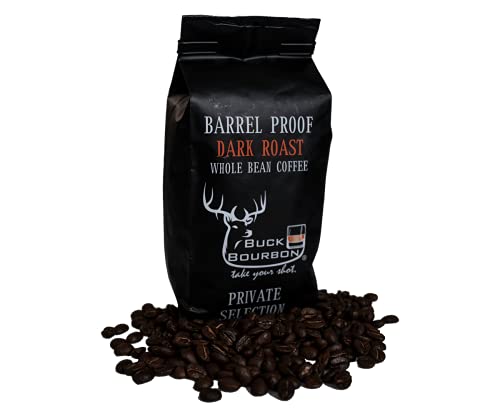 Buck Bourbon Barrel Proof Dark Roast Whole Bean Coffee #TOP1