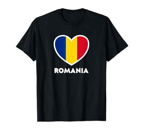 Romania Flag Rumania Corazon Camiseta