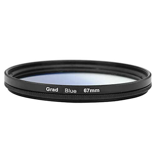 Mxzzand 67Mm Slr Camera Lens Gradient Color Filter Optical Glass Lens Filter Blue Yellow Purple(Gradient Blue) #TOP1