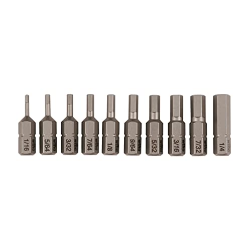 Wiha 72596 10 Piece Bit Set Hex Inch #1