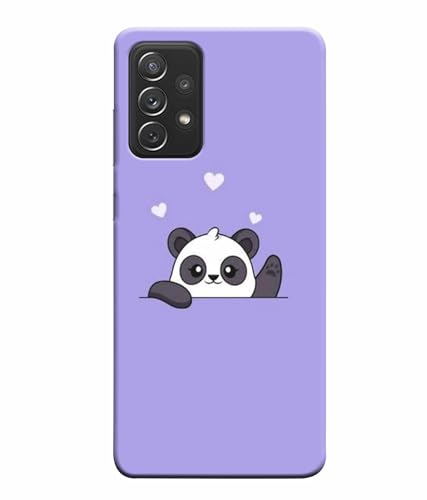 Image of Printed Hard Back Case Cover & Compatible for Samsung Galaxy A72 5G | Cute Panda Art (Multicolor) - D1182