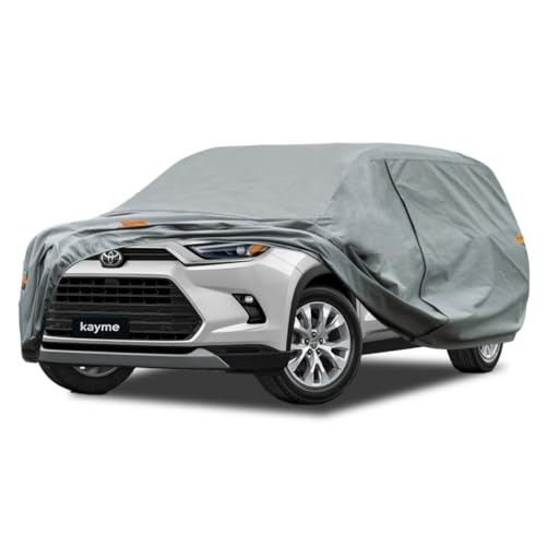 Image of Kayme Heavy Duty SUV Car Cover Custom Fit Toyota Grand Highlander Waterproof All Weather for Automobiles, Full Exterior Covers Sun Rain UV Protection.(Deliver About 3-10 Days)