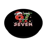 Funny 67 Meme Christmas Six Seven Santa Holiday PopSockets Adhesive PopGrip