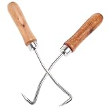 BESTonZON 2 Piezas Gancho de Limpieza para Colmenas Madera Herramienta Práctica para Limpieza de Cera de Abejas Apicultura