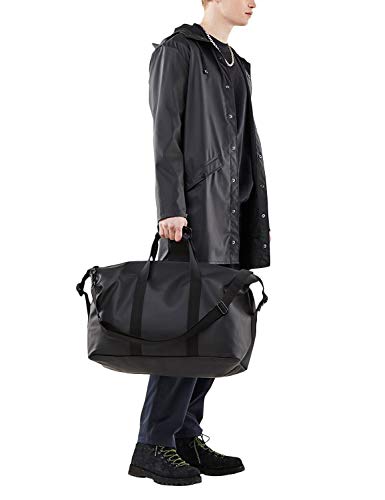 RAINS Weekend Bag Unisex Adult, Black, One Size