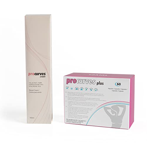 Procurves Cápsulas y Crema para Aumentar el Pecho y Reafirmarlo - 2 Piezas