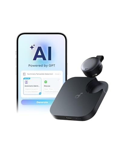 soundcore Work by Anker, Coin-Sized AI Voice Recorder, AI...