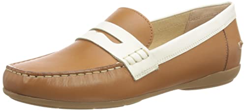 Image of Geox Women's D ANNYTAH MOC Moccasin, Camel /White, 4 UK