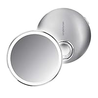 simplehuman sensor mirror compact ホワイト simplehuman Compact Sensor Mirror with Zipper, White