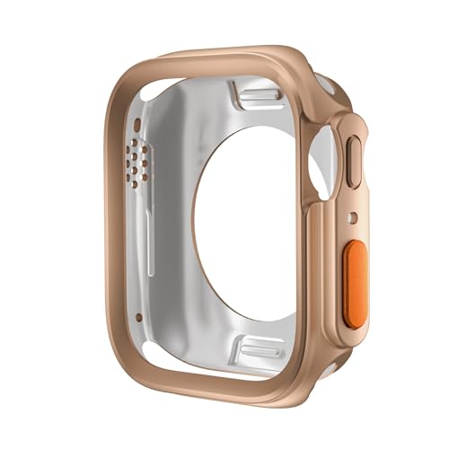 DFAMIN Cambiar a Ultra Case para Apple Watch Case 45 mm 44 mm 41 mm 41 mm TPU TPU Cubierta suave para la serie iWatch 9 8 7 6 SE 5 4 Actualización Ultra 2 1 Caso de reloj de 49 mm(Rose Gold,S10 46MM)
