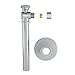 Eastman 1/2 inch Sweat x 3/8 inch OD Compression Quarter Turn Angle Stop Valve with Extension Tube, Brass Plumbing Fitting, Chrome, 10742LF
