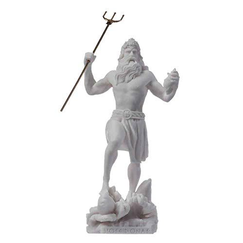 Dionysus Statue – Griechischer Weingott Bacchus Aus Alabaster, Goldfarben, 23,5 Cm Hoch, Handbemalt