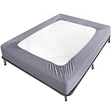 Queen Box Spring Cover Bed Skirts Wrap 4 Side of The Mattress, Stretch & Snug Fit, Ultra Soft, Wrinkle Free, Replacing Bed Skirt for Hotel and Home, Grey