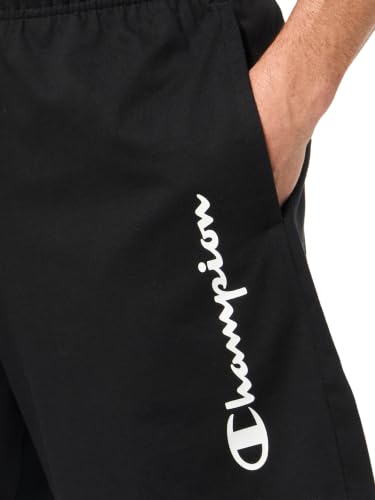 Image of Champion Men's Graphic Lounge Shorts, Standard Fit, 7 Inch Inseam, Script Logo, Lightweight 100% Cotton Jersey