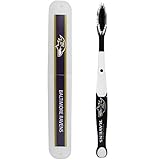 Siskiyou Sports NFL Baltimore Ravens Unisex Travel Set Toothbrush and Travel Case White, One Size