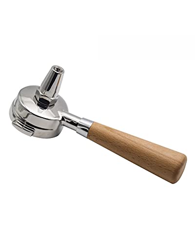GGGUOJINN Máquina de Espresso portafiltro sin fondoPortafiltro sin Fondo de Acero Inoxidable de 58 mm Barista Máquina de café Espresso Profesional Mango de Madera Accesorios (Color: A) (A)