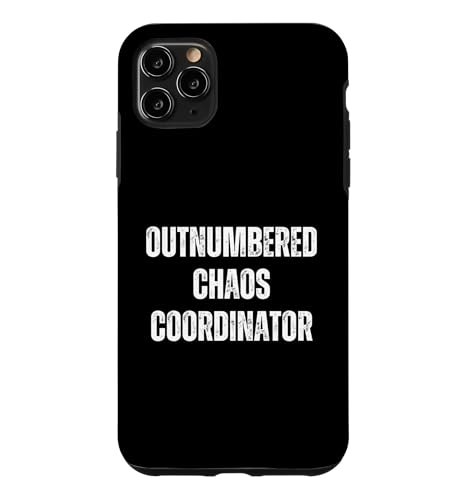 Outnumbered Chaos Coordinator Mom Life Funny Parenting �X�}�z�P�[�X iPhone 11 Pro Max �p