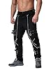 VATINNT Mens Cargo Trousers Gothic Trousers Streetwear Hip Hop Punk Baggy Cargo Pants with Multi-Pockets K014 Black 34 #3