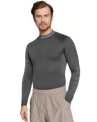Image of EYEBOGLER Men Solid High Neck Full Sleeve Regualr Fit T-Shirt