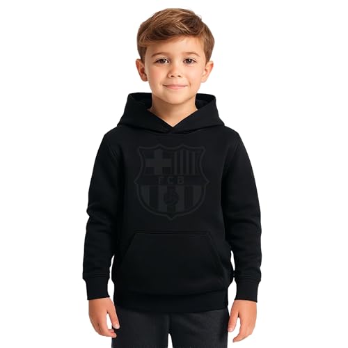 Icon Sports Officially Licensed FC Barcelona Pullover Hoodie - Unisex Kids - FCB61PH Black YXL
