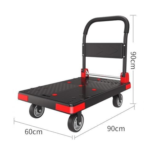 Carretilla de plataforma plegable con ruedas silenciosas 5 pulg miniatura 2