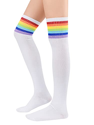 Image of Azue Women Non Slip Thigh High Socks Fashion Tube Stockings above Knee Cosplay Socks