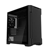 GIGABYTE C102 Glass - Black Mid Tower PC Gaming Case, Tempered Glass, PSU Shroud, 2X 120mm Fans (GB-C102G)