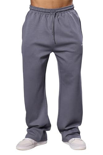 Image of FUAARK Mens Eclipse Straight Tracks Oversized Cotton Gym & Streetwear Pants