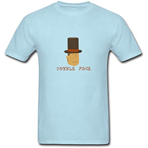 The Perfect Presents for dad naik Men\'s Professor Layton Puzzle Face for Creative T Shirts Sky Blue S
