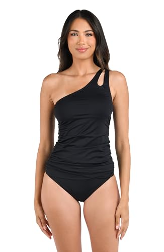 La Blanca Damski kostium kąpielowy na jedno ramię z dziurką od klucza tankini