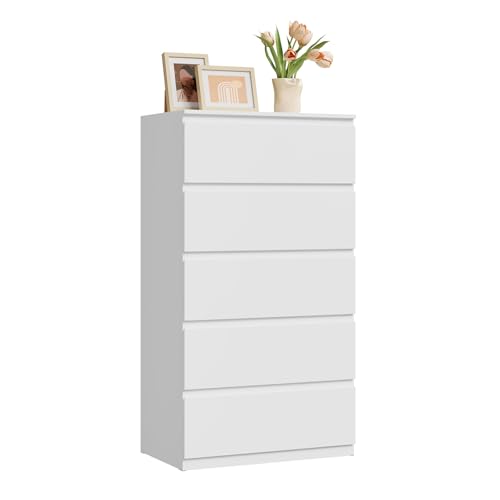 WOLTU Comoda Dormitorio Cajonera de 5 Cajones